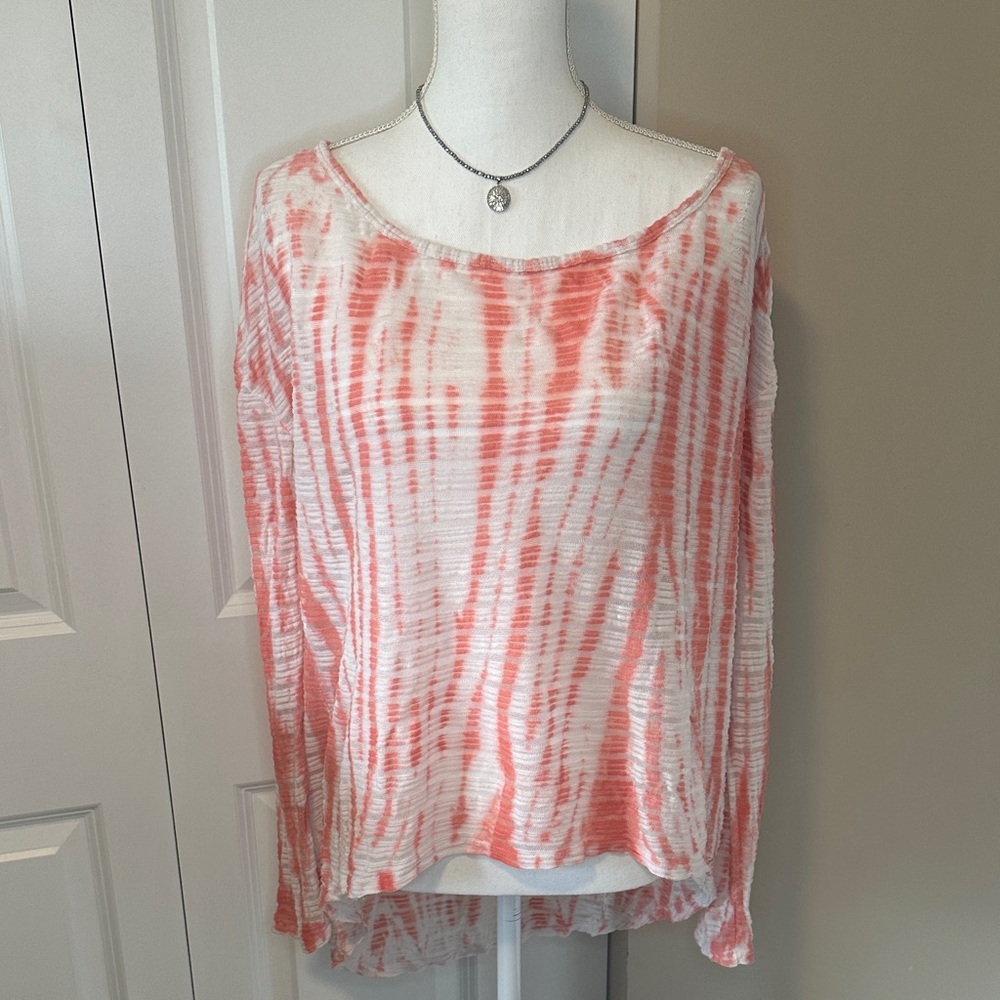 Guess LA Small Sheer  Tye Dye Long Sleeve Top